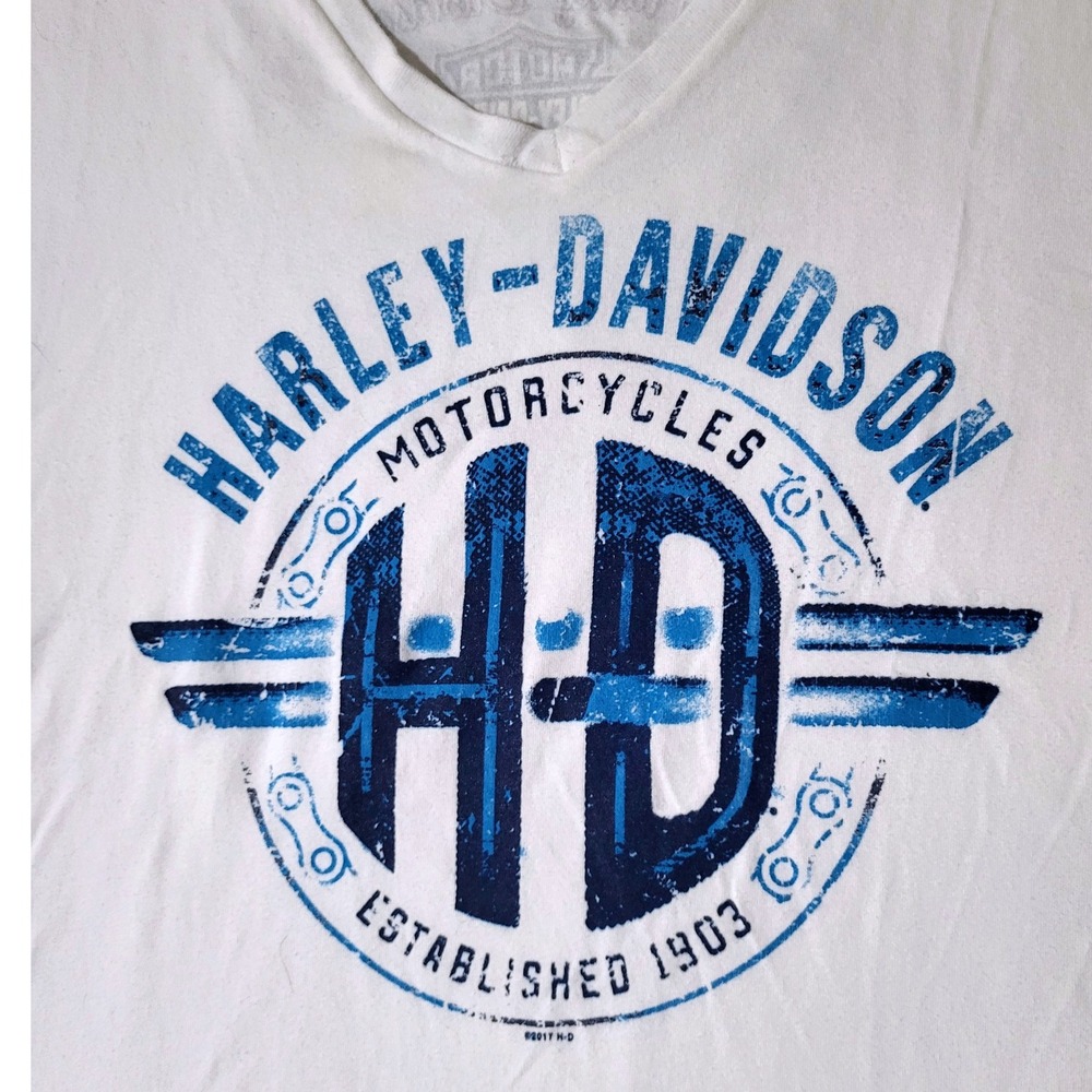Harley Davidson‎ Motorcycle T Shirt Womens 1X Adventure Dover Ohio Top Bikercore - Picture 2 of 9